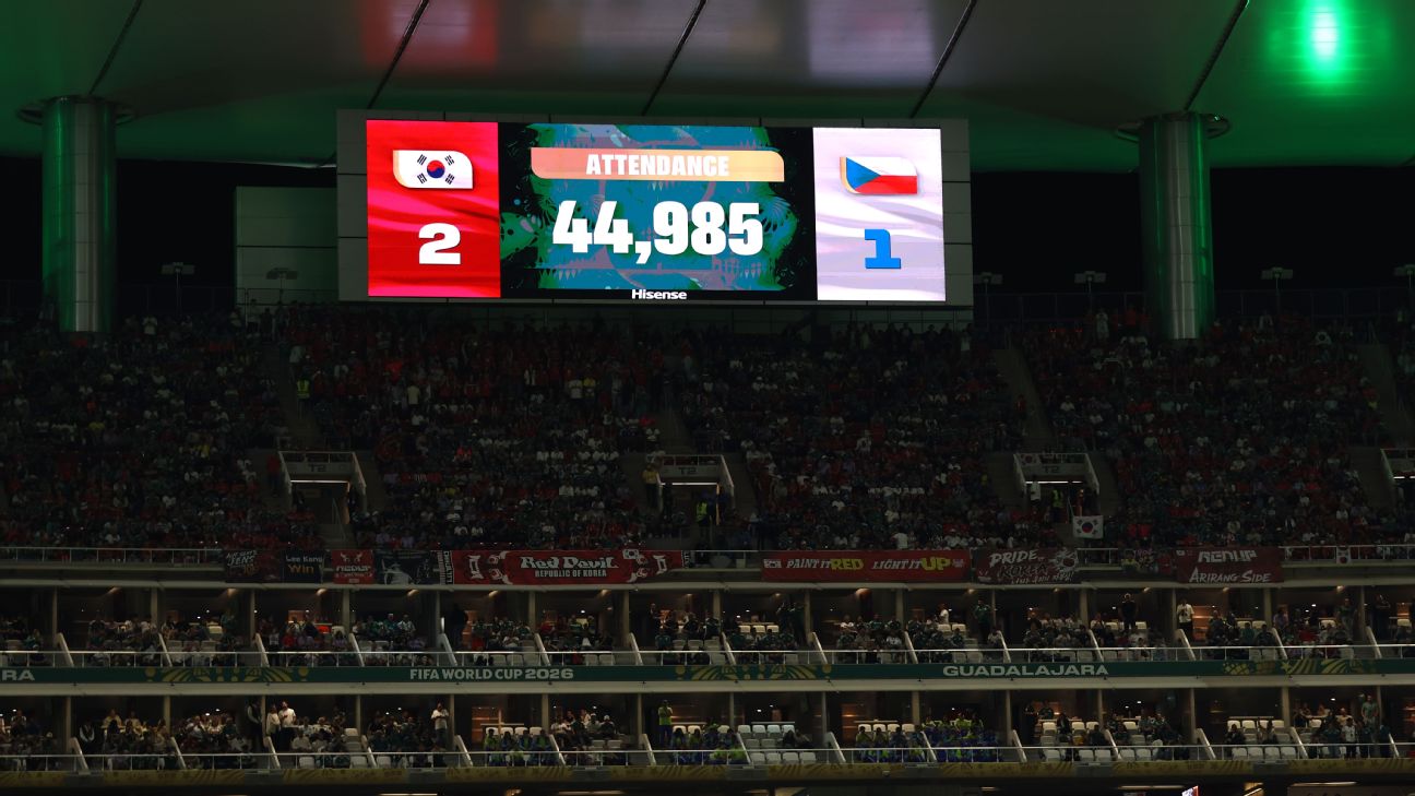 FIFA为南韩捷克战上座数据辩护，4.4万人的球场怎么还有空座？